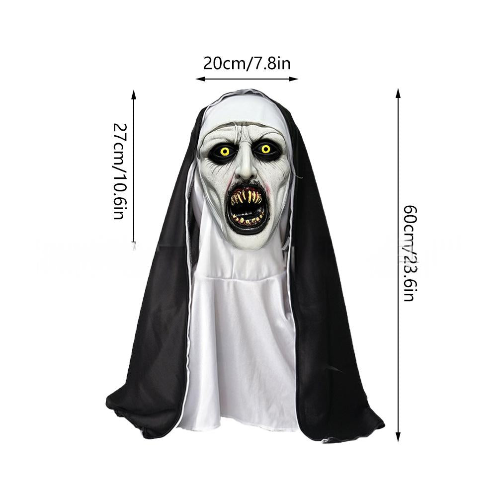 Halloween Scary Nun Mask Latex Headgear