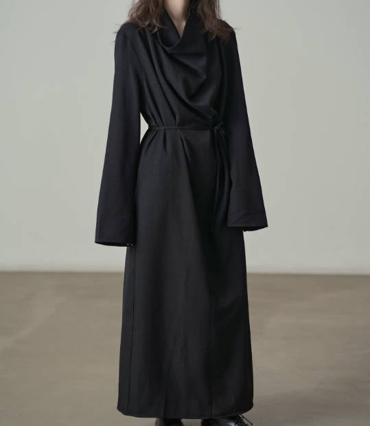 Women Elegant High-end Turtleneck Slim-Fit Long Split Dress