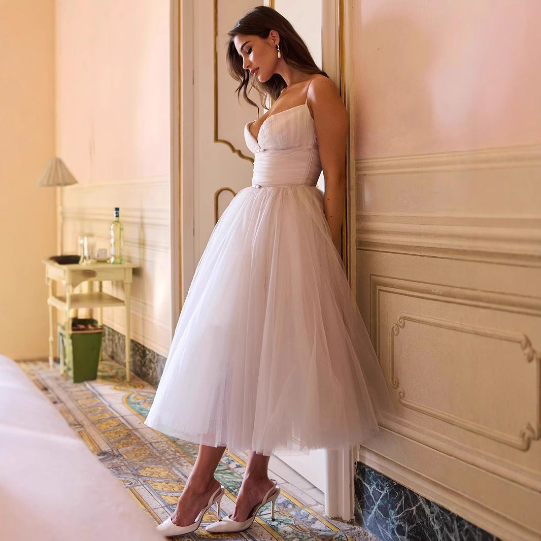 Backless Sleeveless Dress For Christmas Party