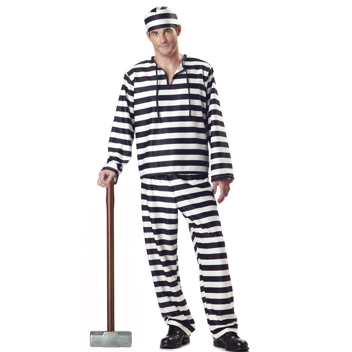 Women's Prisoner Costume Halloween Role Play Stage Performance