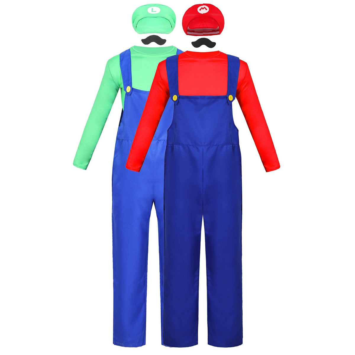 Mario Luigi Costume Adult Halloween Cosplay For Men Women