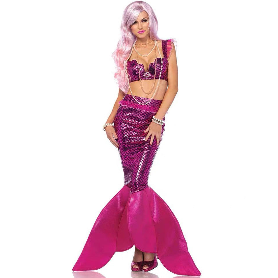 Mermaid Witch Costume Halloween Cosplay Dress