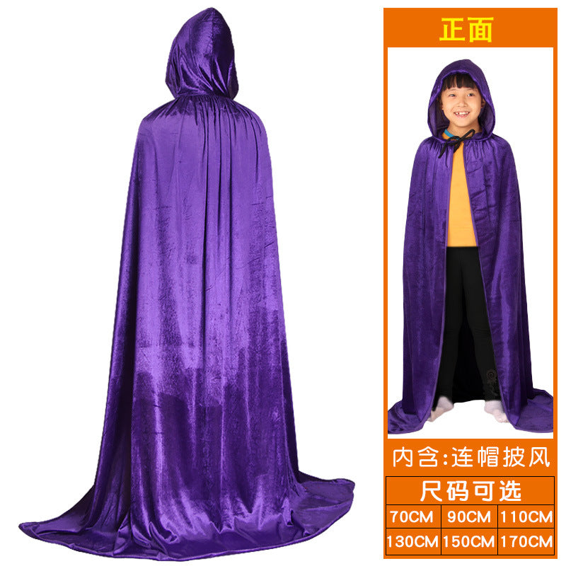 Wholesale Velvet Halloween Cloak For Kids Adults Vampire Reaper Costume