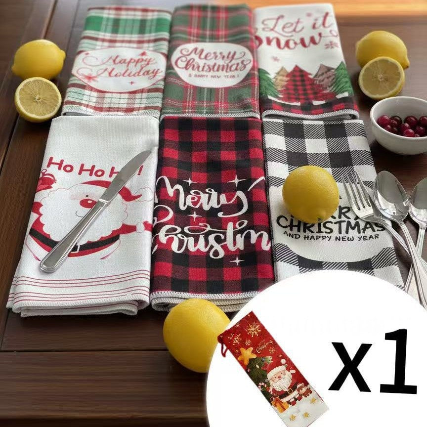 Christmas 6-Piece Kitchen Cleaning Cloth Set