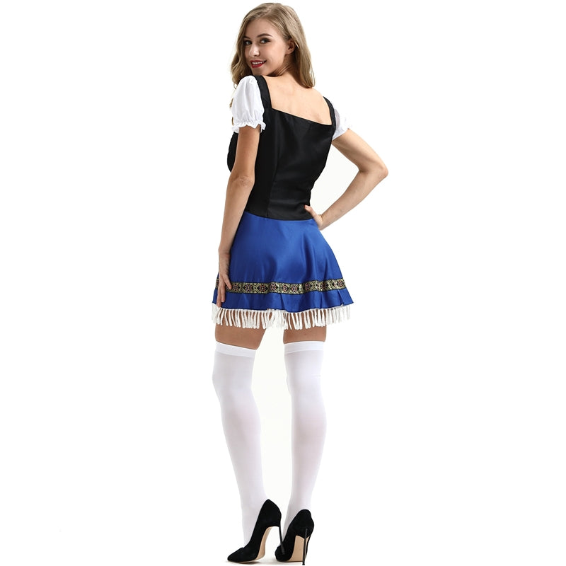 S-XXXL Beer Festival Costume Maid Uniform Halloween Outfit