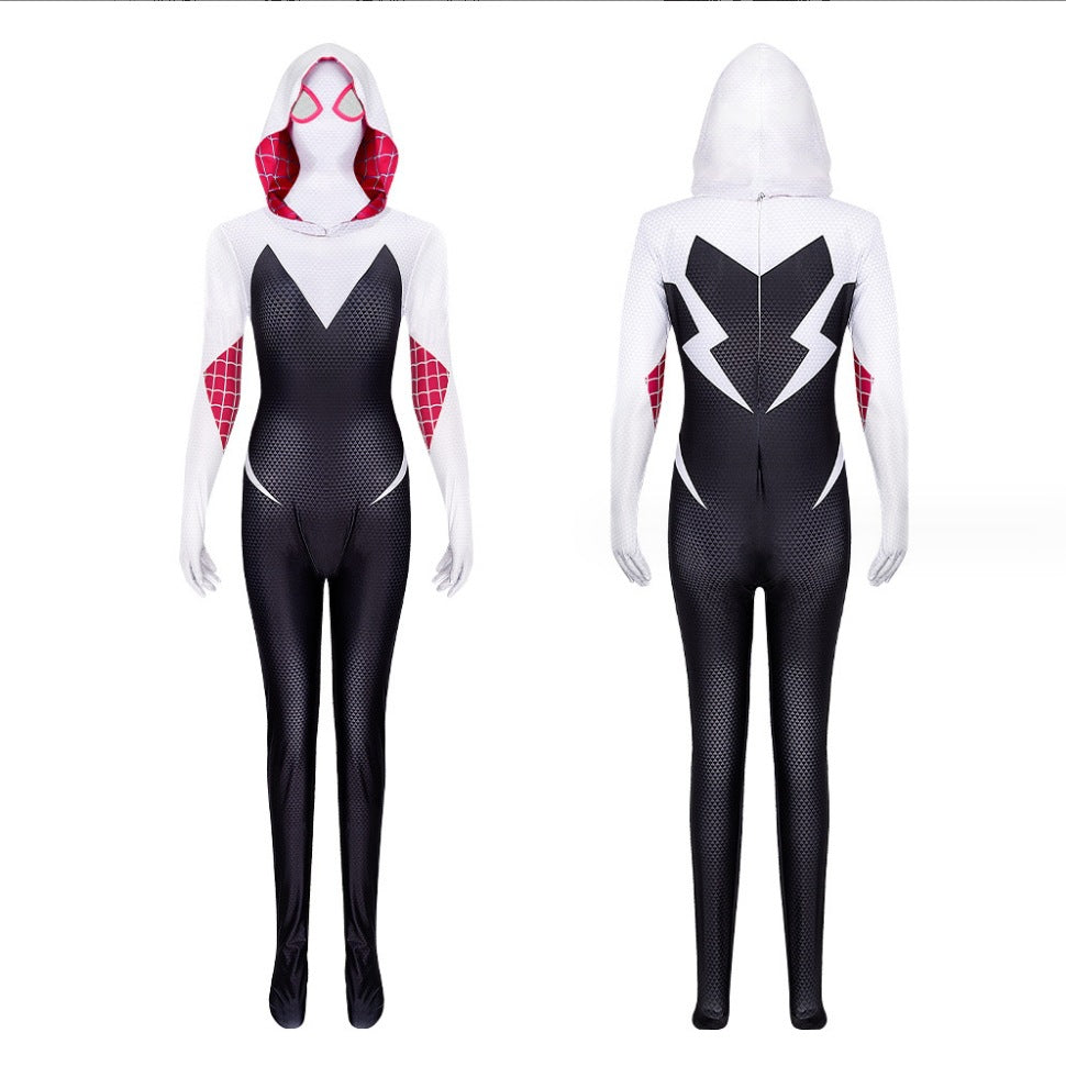 Spider-Gwen Cosplay Suit For Kids And Adults