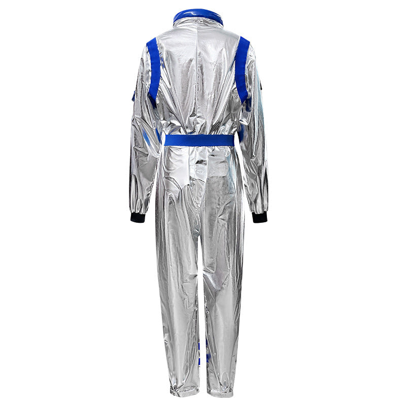 Halloween Adult Astronaut Costume Silver Space Suit Cosplay