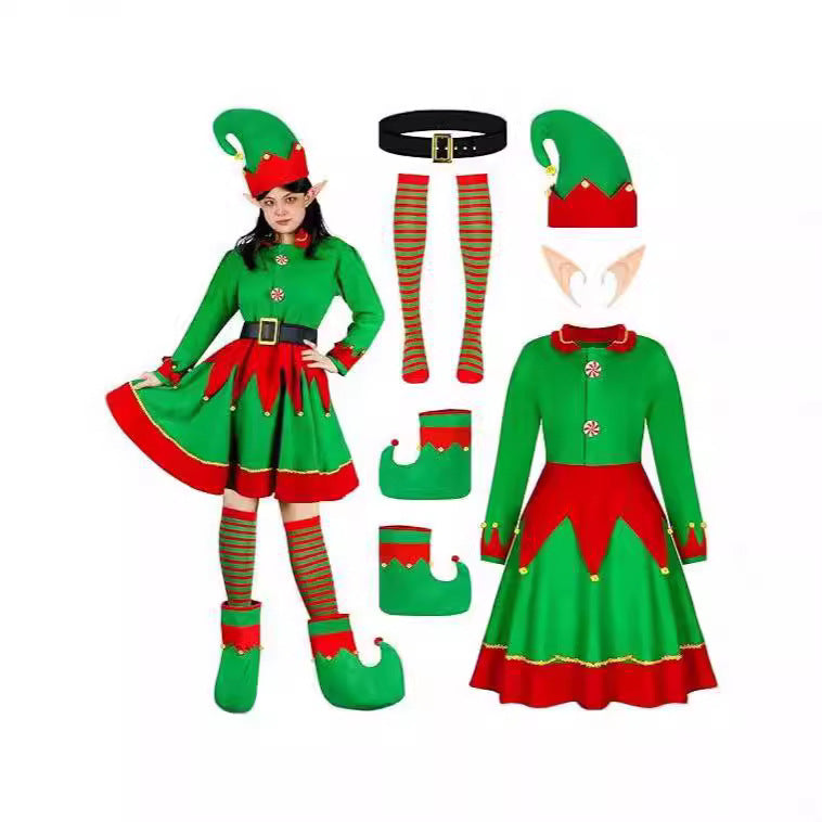 Christmas Elf Costume Dress For Women
