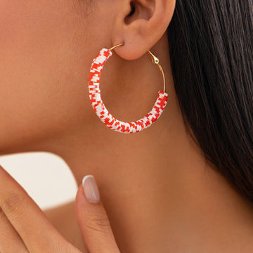 Christmas Colorful Polymer Clay Earrings Set Hand-Painted