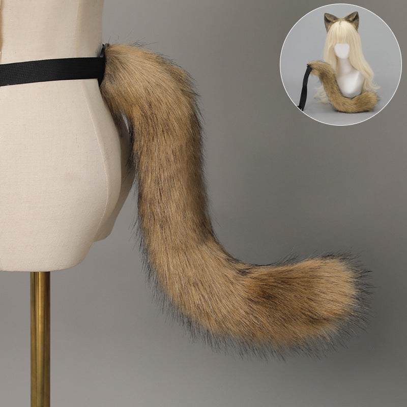 Halloween Cat Ears Tail Set Cosplay Props Handmade