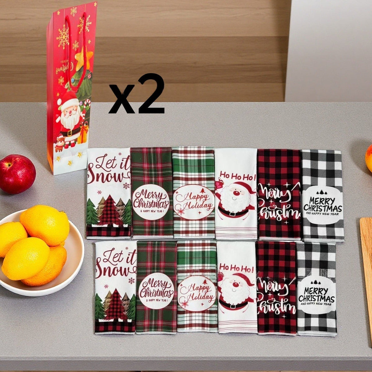 Christmas 6-Piece Kitchen Cleaning Cloth Set