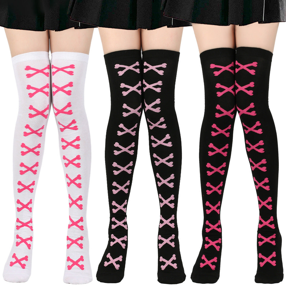 Halloween Bone Pattern Tights