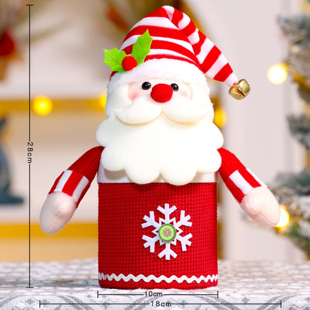 Christmas Apple Candy Gift Box With Santa Snowman Reindeer