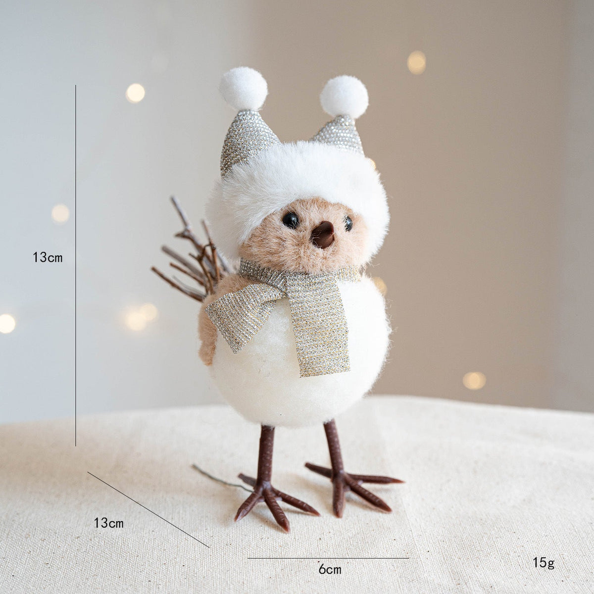 Champagne Hat Bird Christmas Tree Decoration
