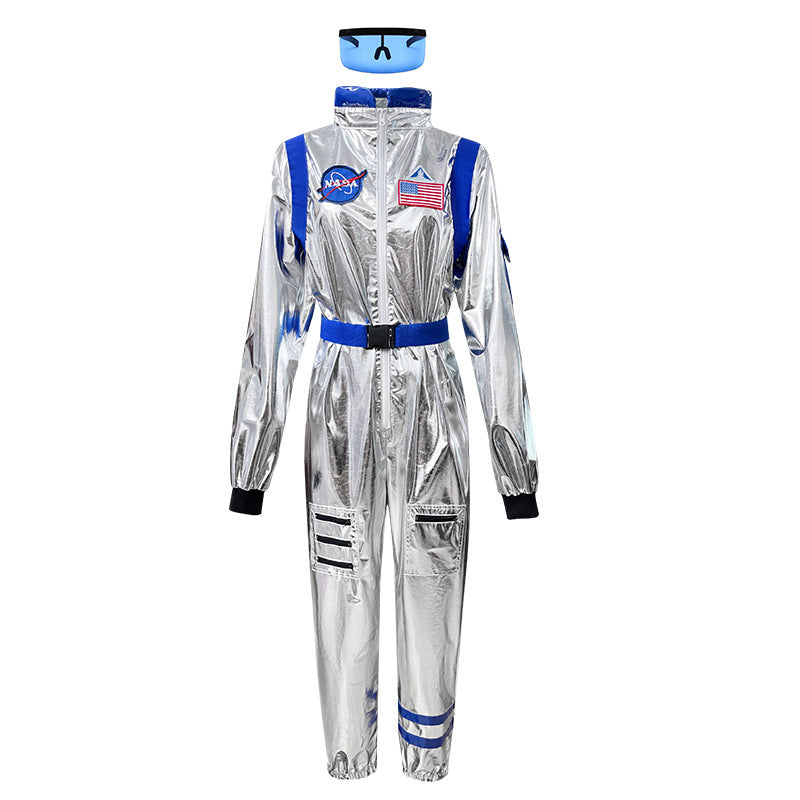 Halloween Adult Astronaut Costume Silver Space Suit Cosplay