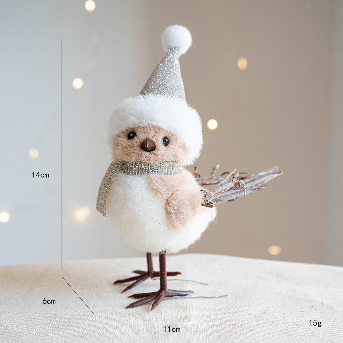 Champagne Hat Bird Christmas Tree Decoration