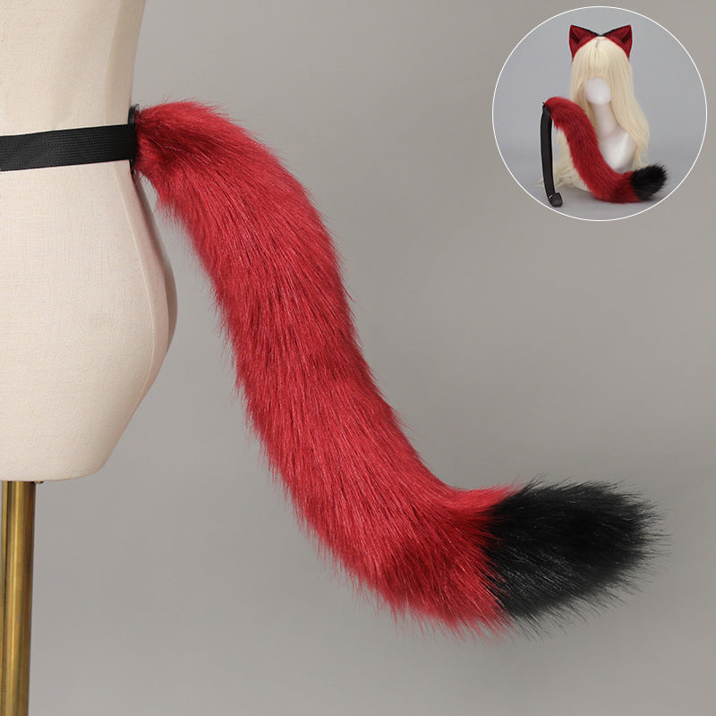 Halloween Cat Ears Tail Set Cosplay Props Handmade