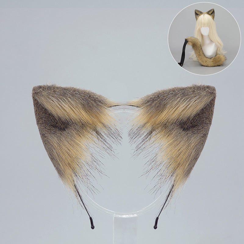 Halloween Cat Ears Tail Set Cosplay Props Handmade