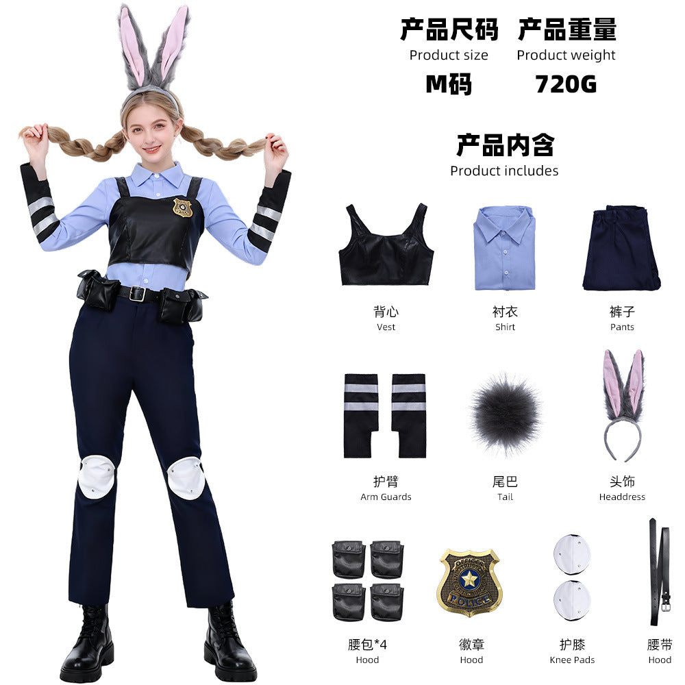 Judy Hopps Cosplay Costume For Kids With Headband