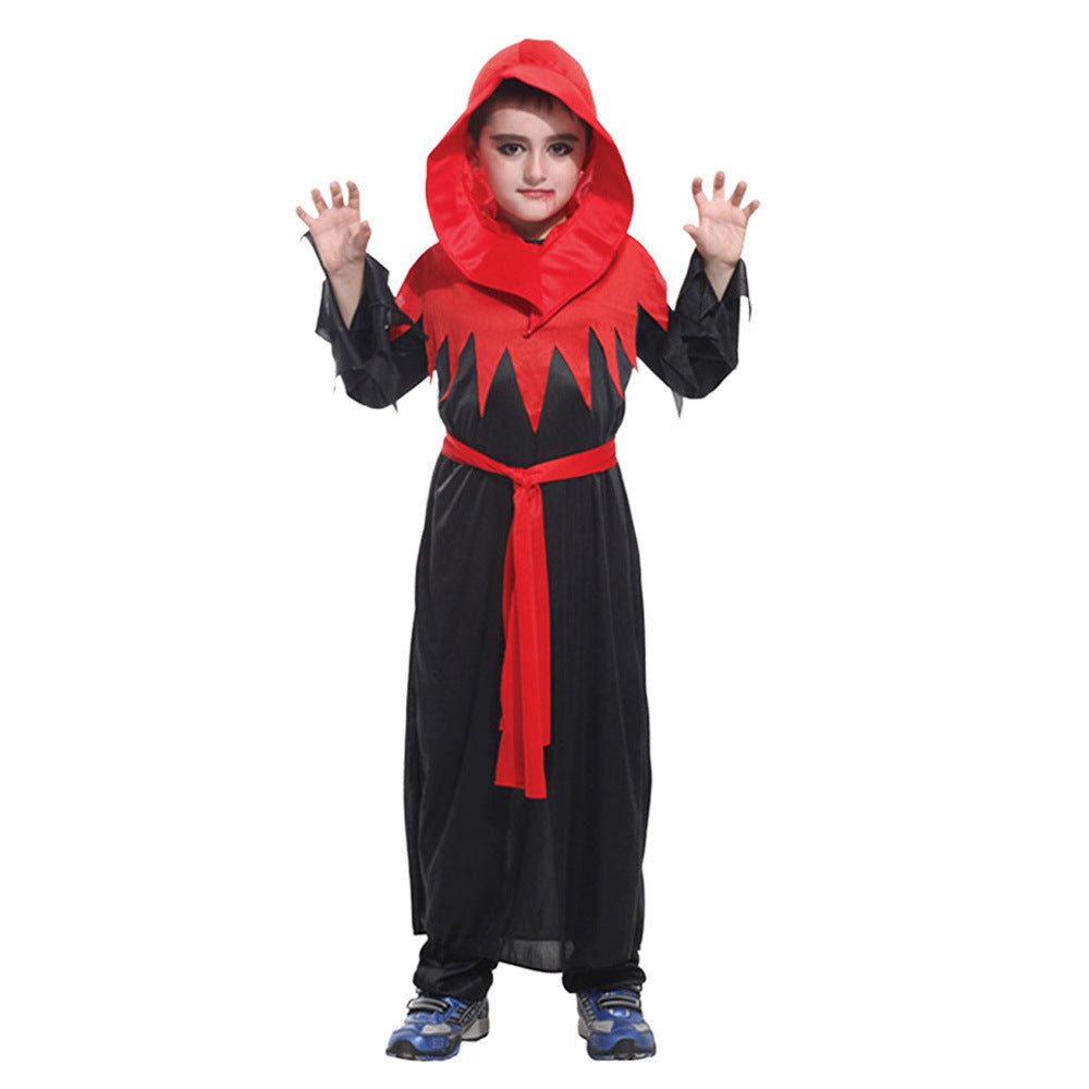 Gothic Vampire Witch Costume For Adults Kids Halloween Cosplay