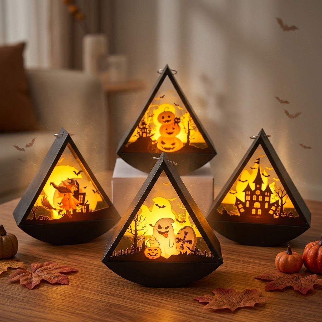 Halloween Decorations Pumpkin Lantern Candle Lamp Party