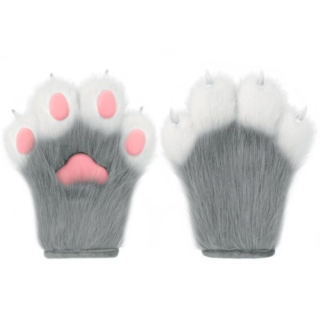 Fursuit Parts Plush Cat Paw Fox Gloves Cosplay Resin Nails In Stock