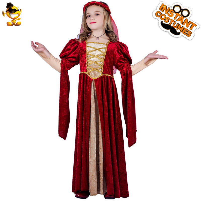 Medieval Renaissance Princess Dress For Halloween Cosplay