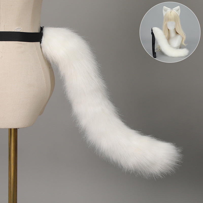 Halloween Cat Ears Tail Set Cosplay Props Handmade