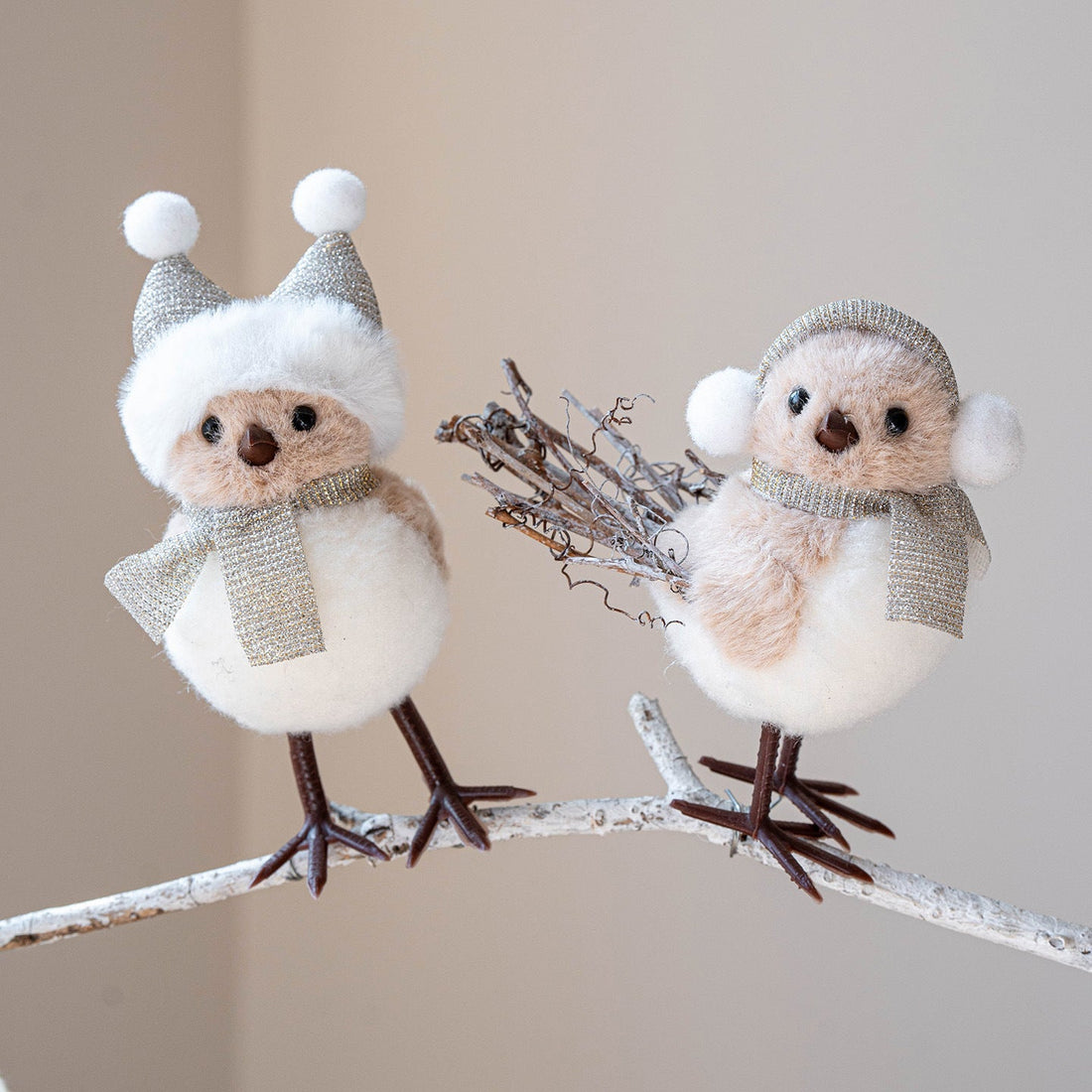 Champagne Hat Bird Christmas Tree Decoration