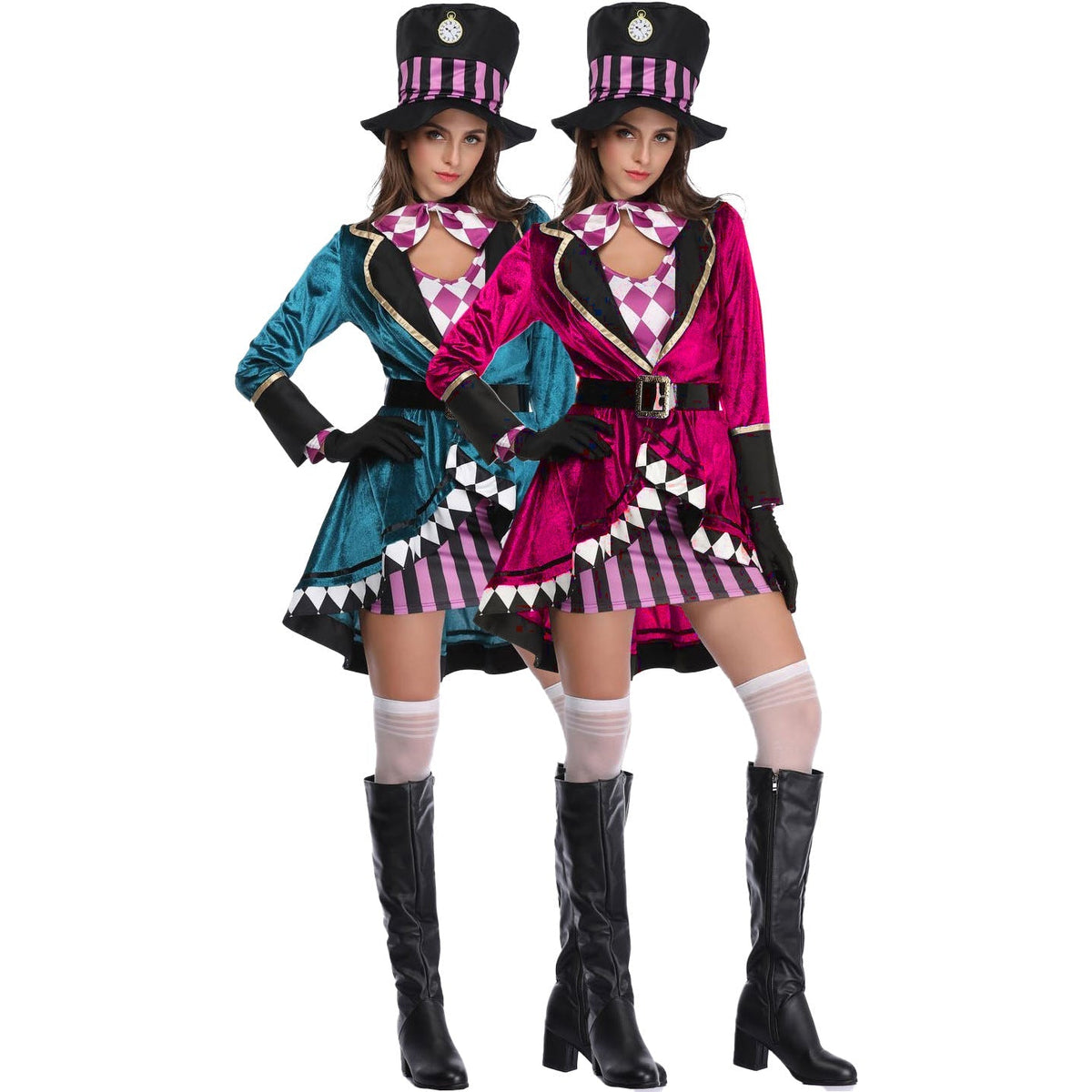 Alice Magician Costume S-XXL Halloween Circus Cosplay
