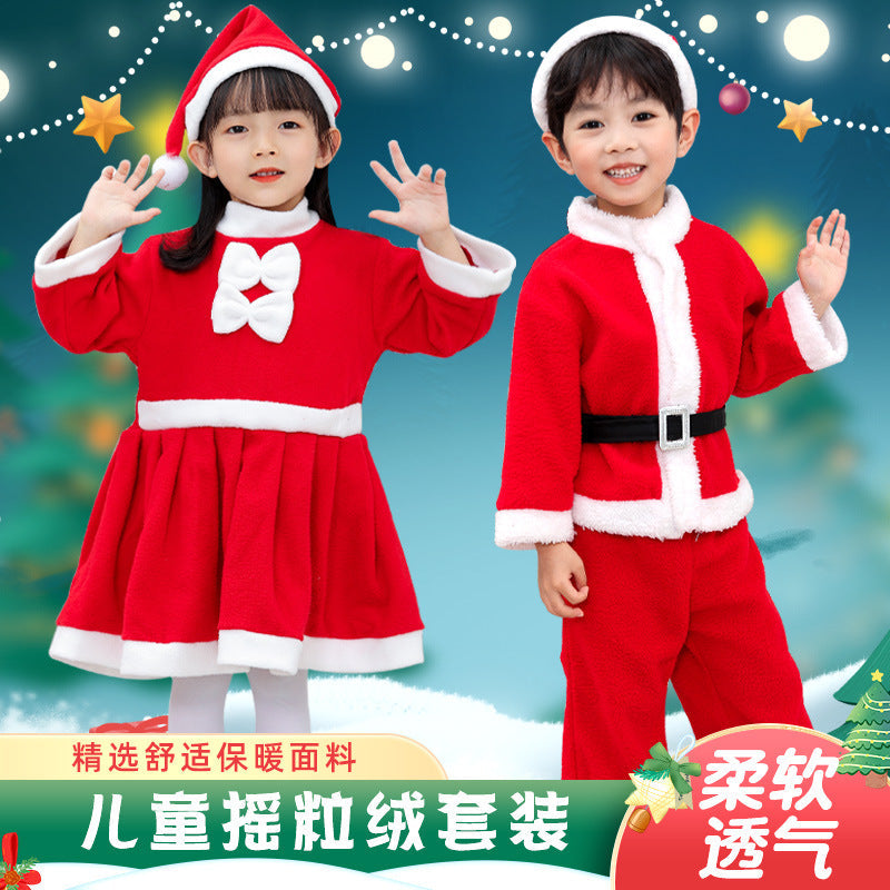 Christmas Costume Santa Claus Kids Outfit Performance Wear Wholesale
