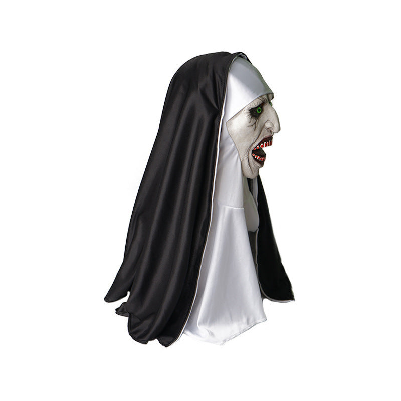 Halloween Scary Nun Mask Latex Headgear