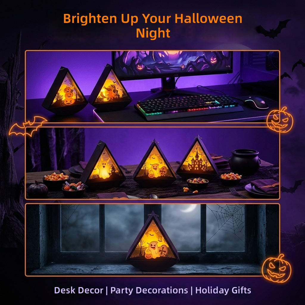 Halloween Decorations Pumpkin Lantern Candle Lamp Party