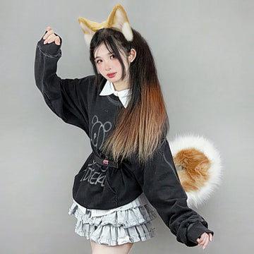 Halloween Shiba Inu Ears Tail Costume Set