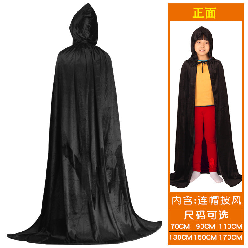 Wholesale Velvet Halloween Cloak For Kids Adults Vampire Reaper Costume