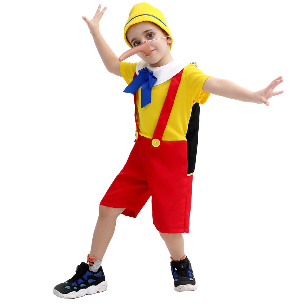 Pinocchio Cosplay Costume For Children Halloween Performance