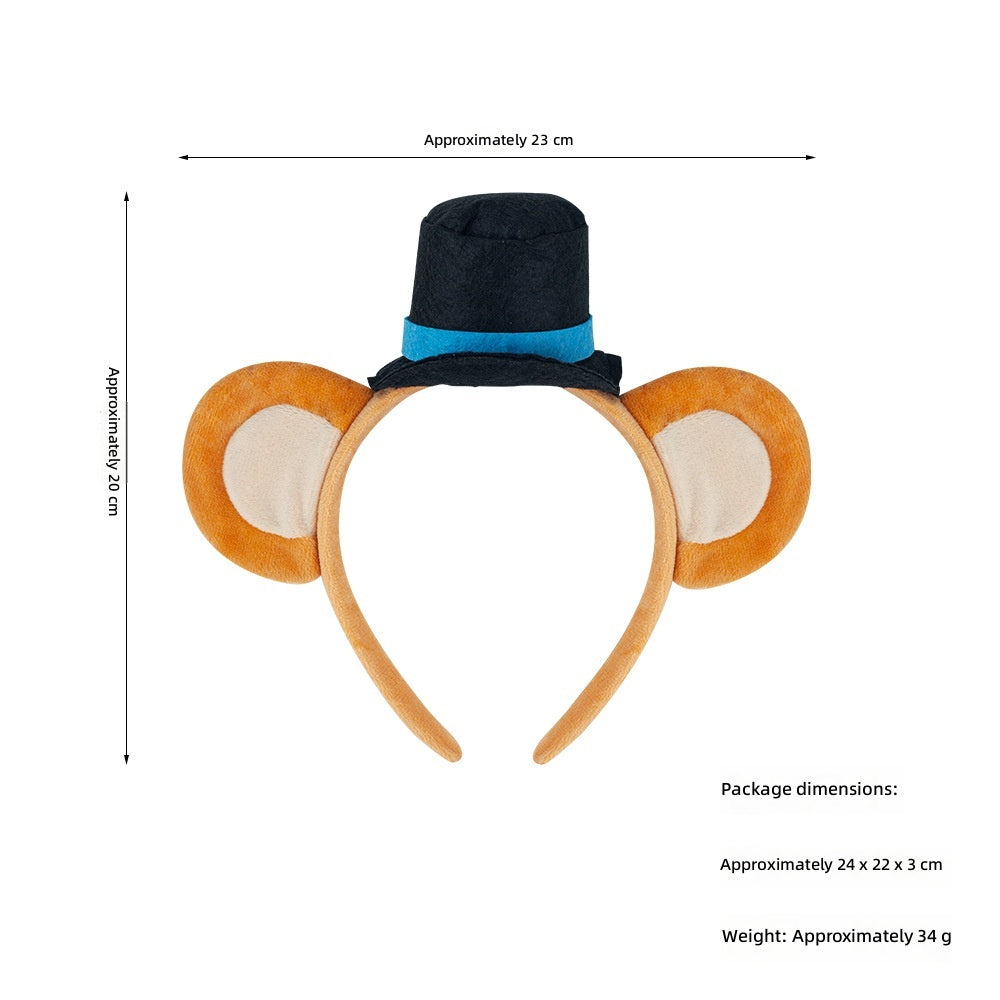 Halloween Bear Ears Headband Animal Cosplay Cute Brown