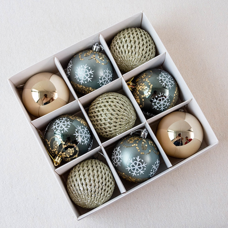 8Cm Painted Christmas Ball Ornament