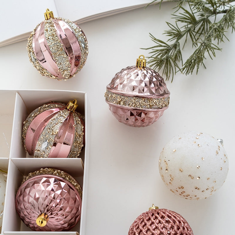 8Cm Painted Christmas Ball Ornament