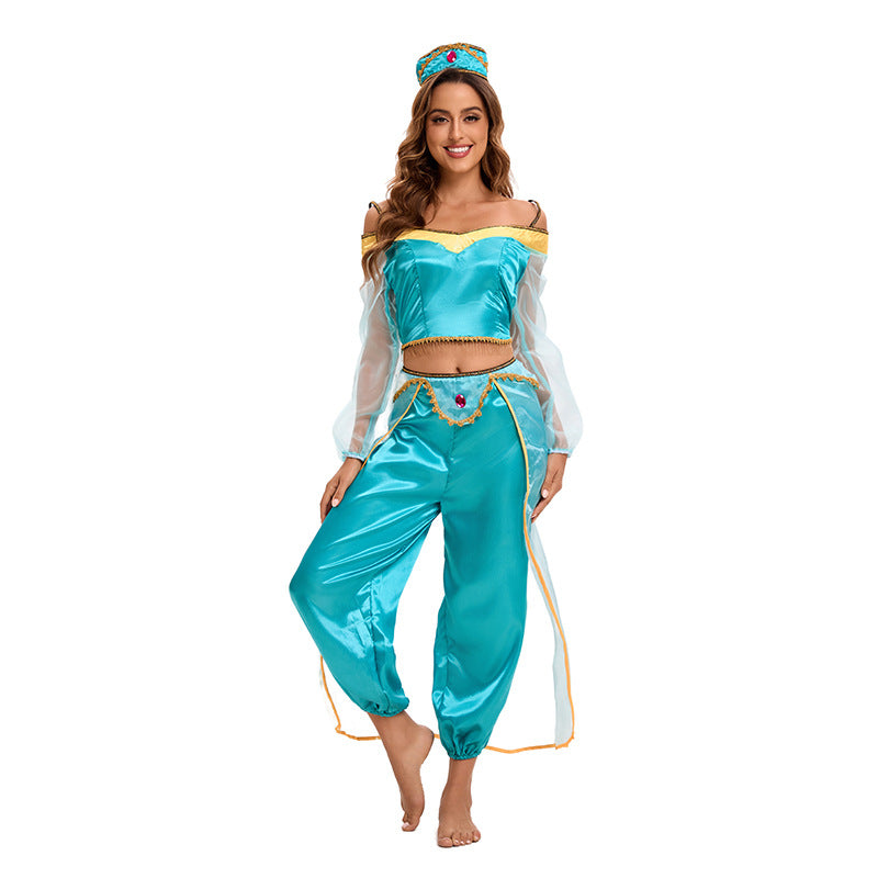 Aladdin Jasmine Princess Costume Halloween Cosplay