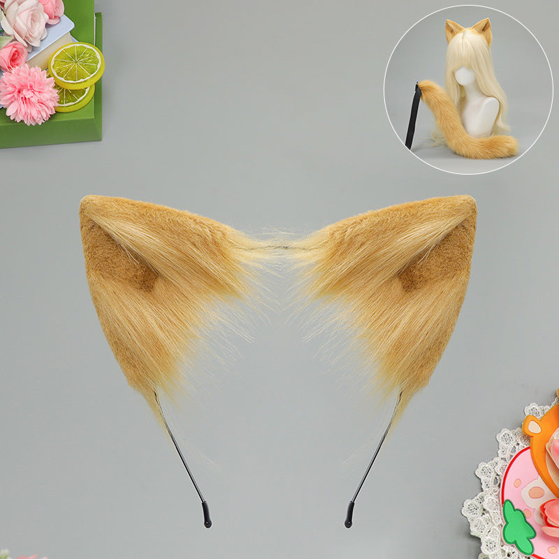 Halloween Cat Ears Tail Set Cosplay Props Handmade