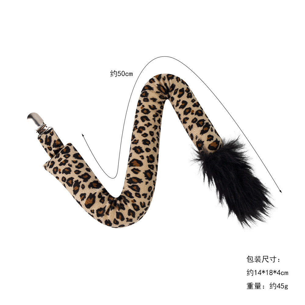 Halloween Animal Tail Costume Cow Tiger Tail Set