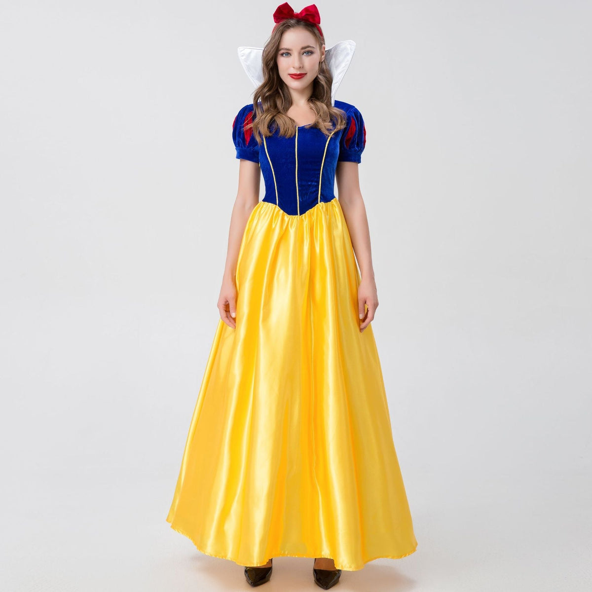 Snow Queen Princess Cloak Dress Halloween Cosplay Costume