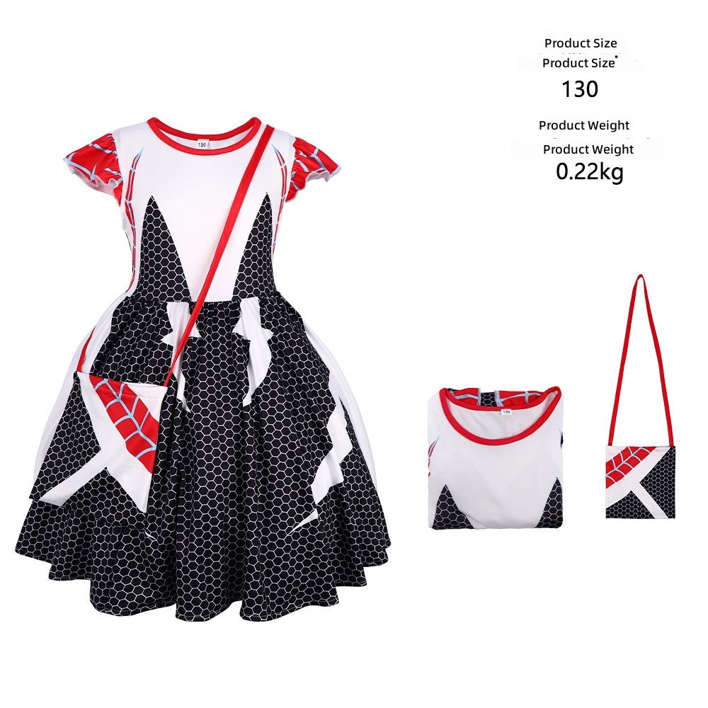 Spider-Gwen Cosplay Suit For Kids And Adults