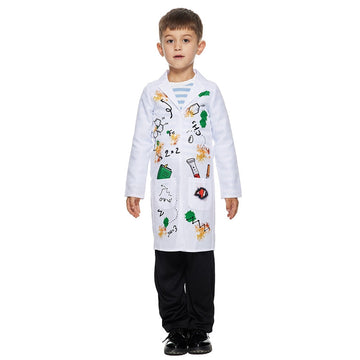 Kids Scientist Cosplay Halloween Party Stage Costume