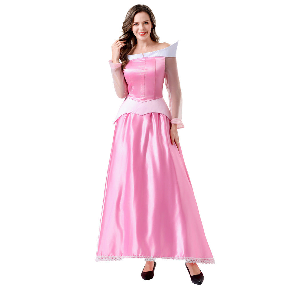 Adult Women's Cosplay Sleeping Beauty Princess Dress Costume