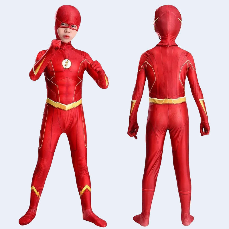 Halloween Flash Cosplay Costume For Kids And Adults