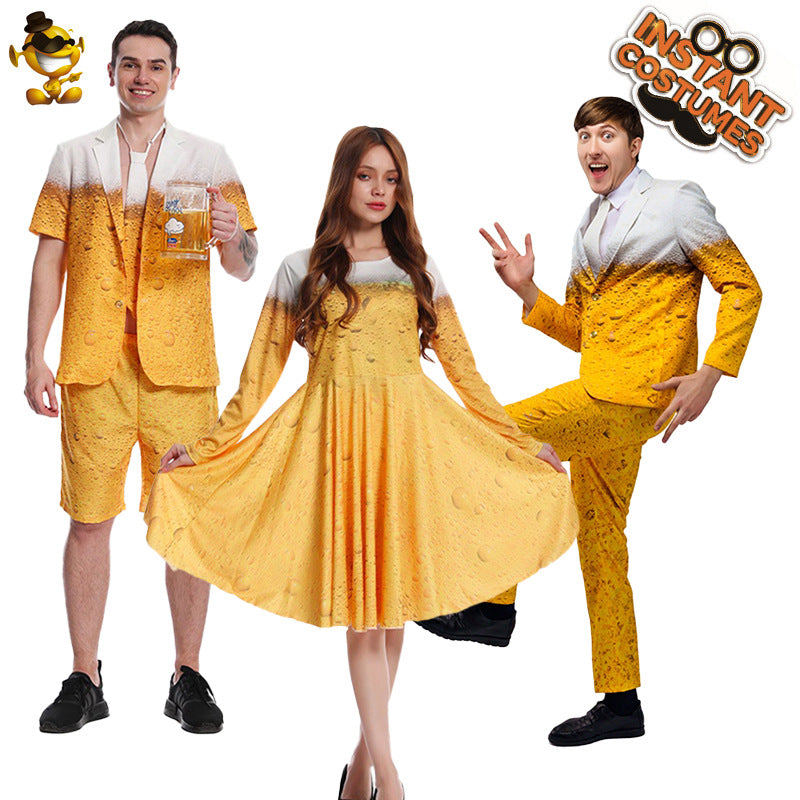 Men's Beer Costume Stage Suit Halloween Cosplay Performance Outfit