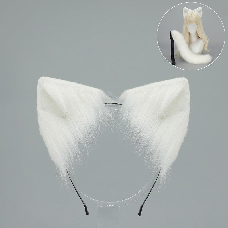 Halloween Cat Ears Tail Set Cosplay Props Handmade