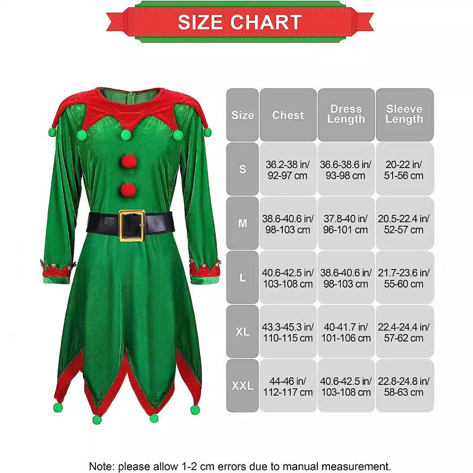 Christmas Elf Costume For Kids Boys Girls Family Matching